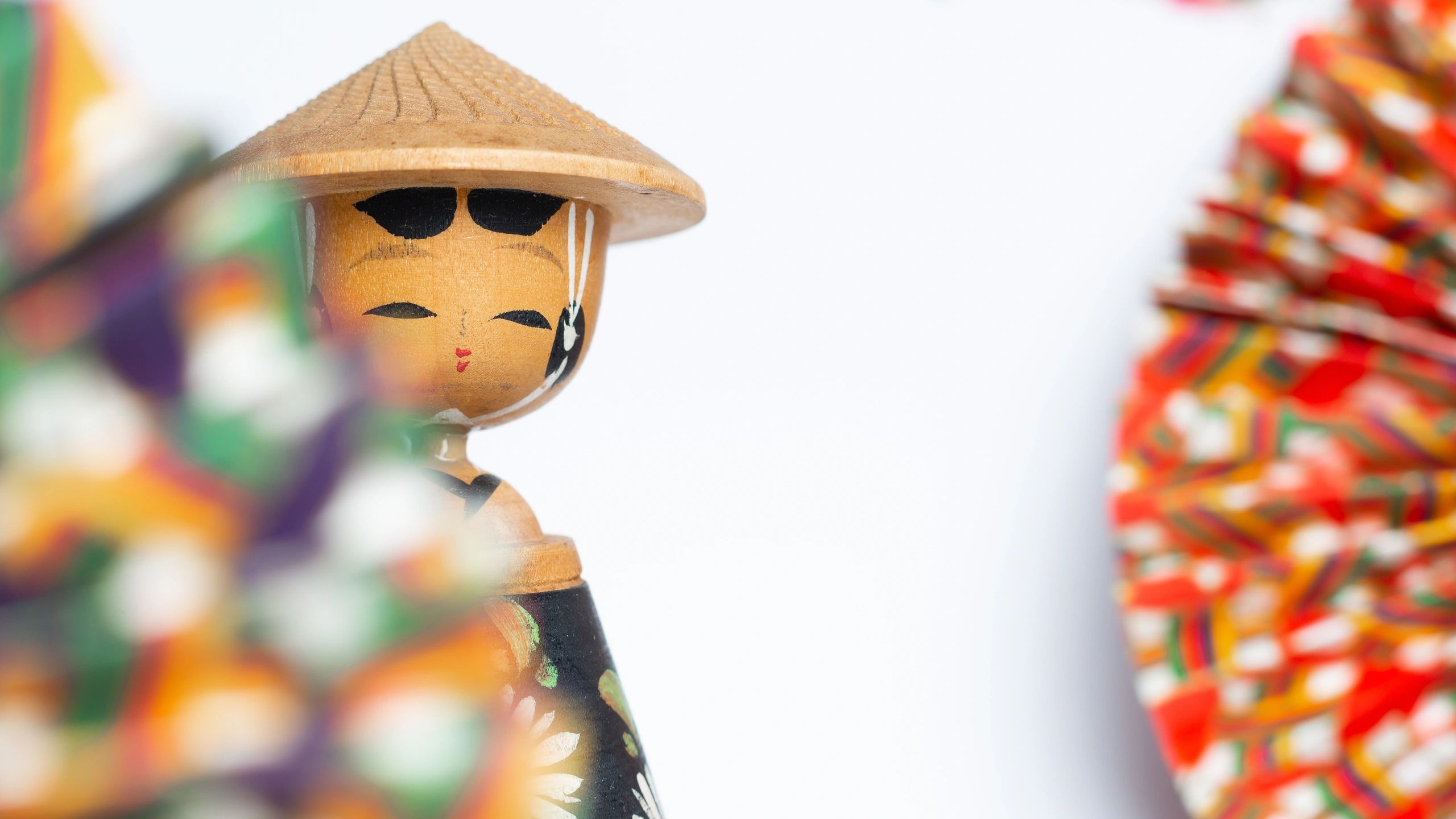 Japanese doll and paper fans